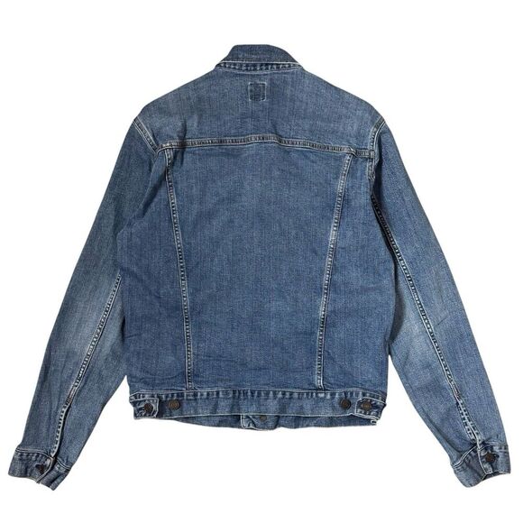 Gap Icon Denim Washwell Trucker Jacket Mens Medium Blue Cotton Relaxed Retro Y2K - Picture 2 of 5